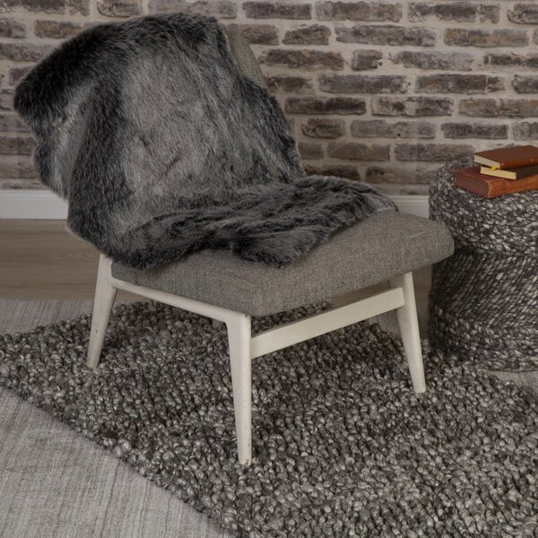 Obsession, Kusový koberec Samba 495 Anthracite (tvar kožešiny), 55x85 tvar kožešiny, šedá, ložnice