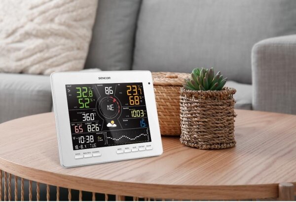 Sencor - Profesionální meteostanice s barevným LCD displejem 1xCR2032 Wi-Fi Tuya