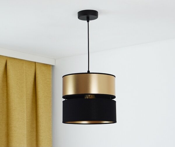 Brilagi - Lustr na lanku ROYAL 1xE27/15W/230V pr. 25 cm černá/zlatá