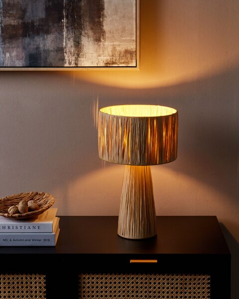 Stolní lampa WELMEL Proutí Přírodní