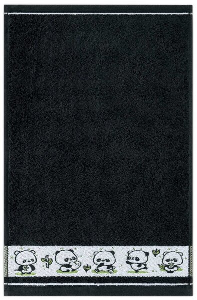 DARRÉ Bavlněný ručník Pandy - černá Velikost: ručníček 30 x 50