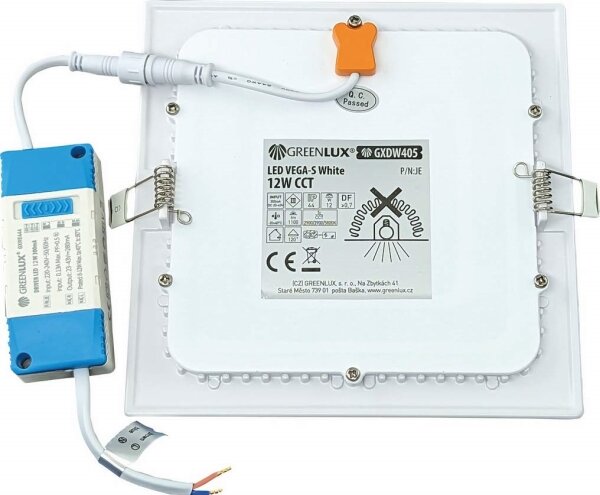LED Podhledové svítidlo VEGA LED/12W/230V 2900/3900/5800K 17,5x17,5 cm bílá