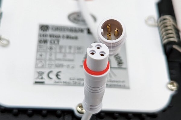 LED Podhledové svítidlo VEGA LED/12W/230V 2900/3900/5800K 17,5x17,5 cm černá