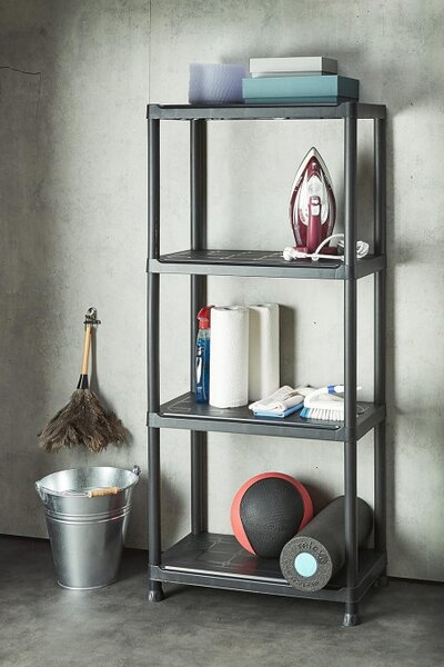 Plastový regál IRVING 131x61x31 cm černý