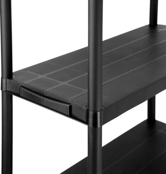 Plastový regál MAXER 180x90x40 cm černý