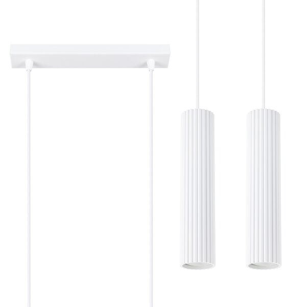 Sollux SL.1536 - Lustr na lanku KARBON 2xGU10/10W/230V bílá