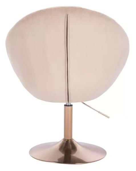LuxuryForm DESIGN Křeslo VERA VELUR na zlatém talíři - latte