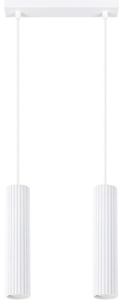 Sollux SL.1536 - Lustr na lanku KARBON 2xGU10/10W/230V bílá