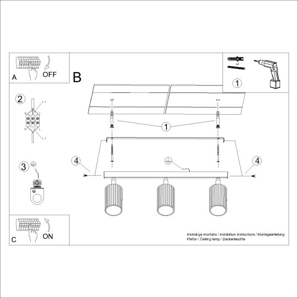 Brilagi - LED Bodové svítidlo CRESTO 3xGU10/10W/230V černá