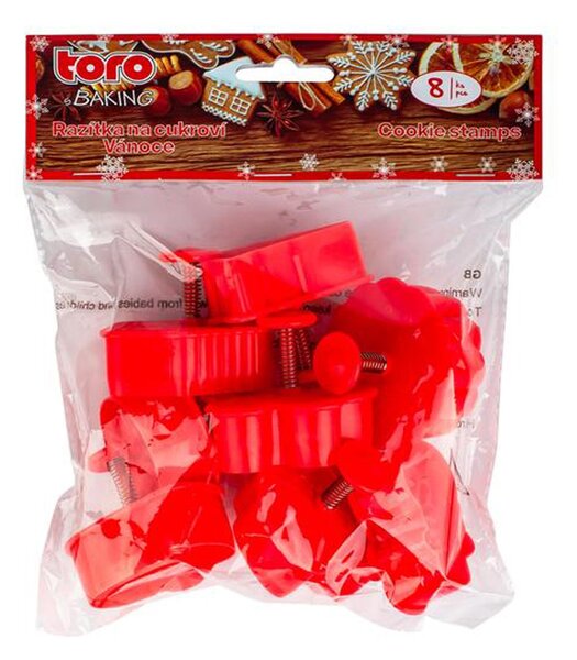 Toro Plastová vykrajovátka s razítkem 8ks vánoční
