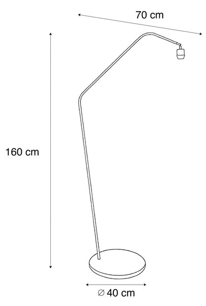 Moderní stojací lampa černá stmívatelná - Anne ZigZag