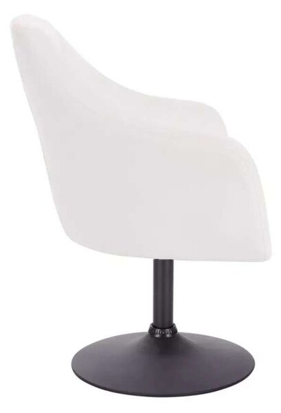 LuxuryForm DESIGN Křeslo ANDORA na černém talíři - bílé