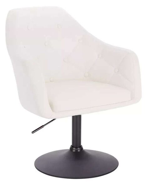 LuxuryForm DESIGN Křeslo ANDORA na černém talíři - bílé