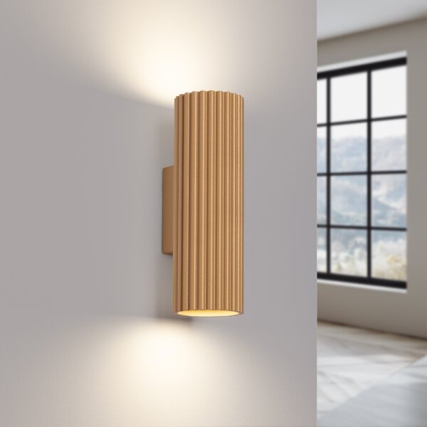 Sollux SL.1651 - Nástěnné svítidlo KARBON 2xGU10/10W/230V zlatá