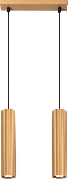 Sollux SL.1555 - Lustr na lanku KARBON 2xGU10/10W/230V zlatá