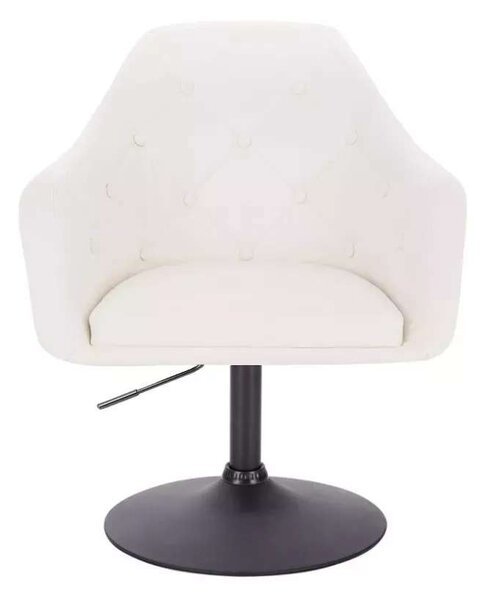 LuxuryForm DESIGN Křeslo ANDORA na černém talíři - bílé