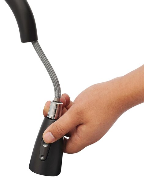 Sada pro úložný prostor pod dřezem, tmavě šedá – výsuvná sprcha 40 cm – nerezová ocel – určená pro montáž pod dřez