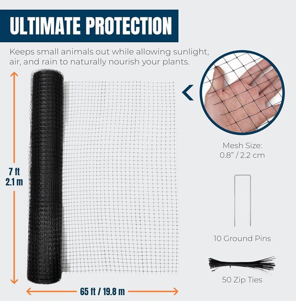Plotové zábradlí, rozměry 2,1 x 19,8 m, plast, černá barva, pro použití v zahradě
