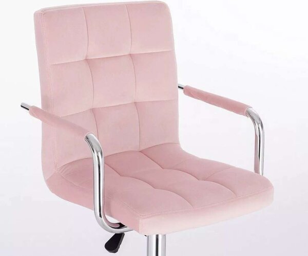 LuxuryForm DESIGN Židle VERONA VELUR na černém kříži - růžová