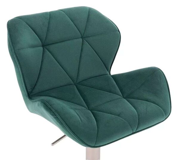 LuxuryForm DESIGN Židle MILANO VELUR na zlatém kříži - zelená
