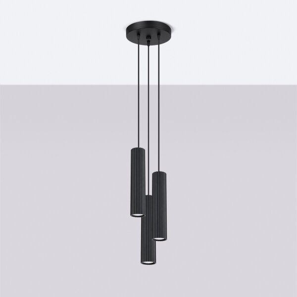Brilagi - LED Lustr na lanku CRESTO 3xGU10/10W/230V černá