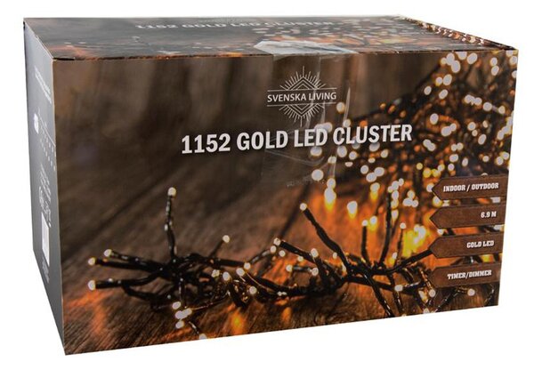 Hit Vánoční světelný řetěz 1152 LED chomáč 6,9m