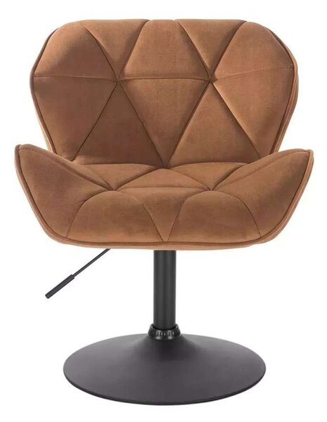 LuxuryForm DESIGN Židle MILANO VELUR na černém talíři - medová