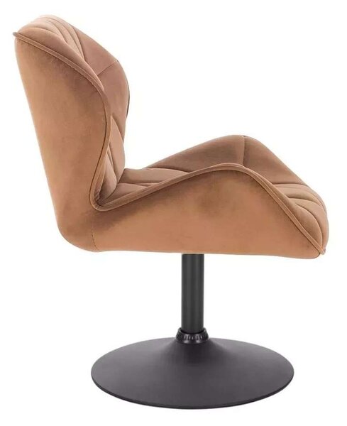 LuxuryForm DESIGN Židle MILANO VELUR na černém talíři - medová