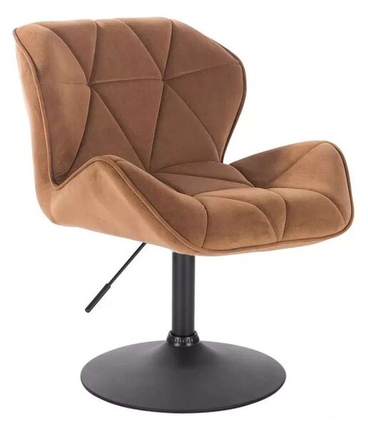 LuxuryForm DESIGN Židle MILANO VELUR na černém talíři - medová