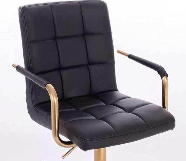 LuxuryForm DESIGN Židle VERONA GOLD na černém talíři - černá