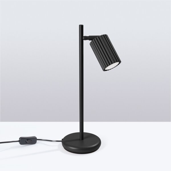 Sollux SL.1586 - Stolní lampa KARBON 1xGU10/10W/230V černá