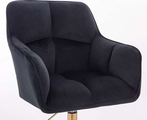 LuxuryForm DESIGN Křeslo AMALFI VELUR na černém kříži - černé