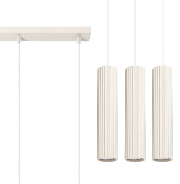 Sollux SL.1594 - Lustr na lanku KARBON 3xGU10/10W/230V krémová