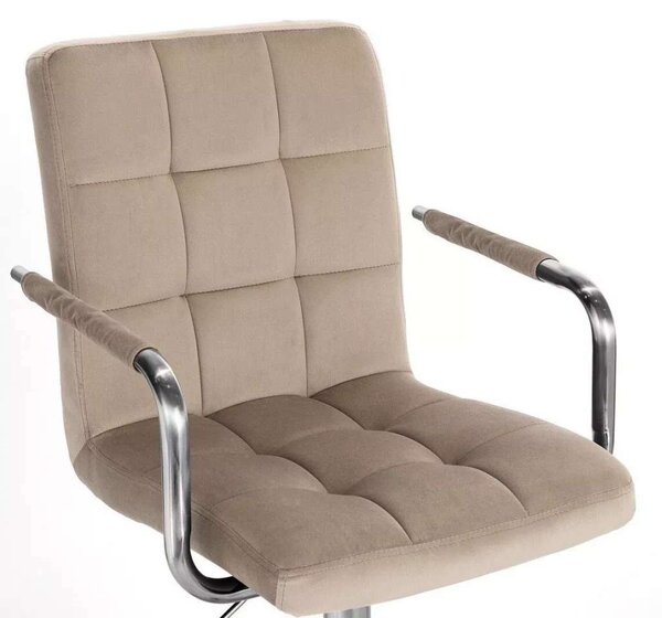 LuxuryForm DESIGN Židle VERONA VELUR na černém talíři - latte