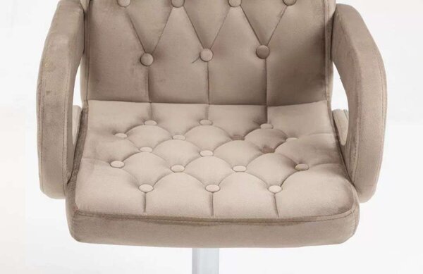 LuxuryForm DESIGN Židle BOSTON VELUR na černém kříži - latte