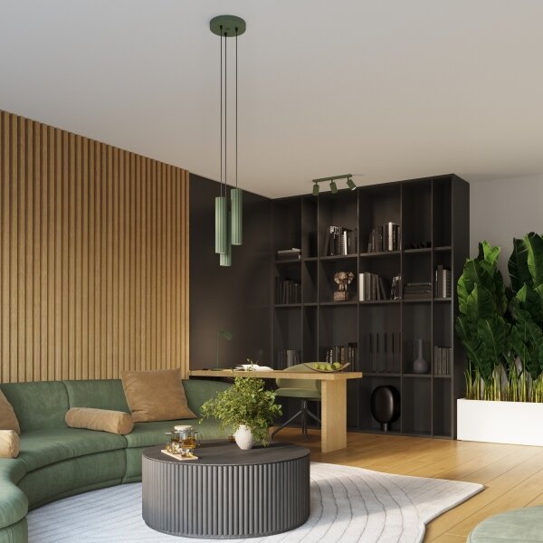 Brilagi - LED Lustr na lanku CRESTO 3xGU10/10W/230V zelená