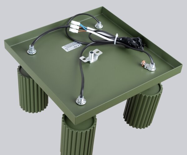 Sollux SL.1621 - Bodové svítidlo KARBON 4xGU10/10W/230V zelená
