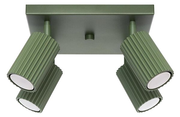 Sollux SL.1621 - Bodové svítidlo KARBON 4xGU10/10W/230V zelená