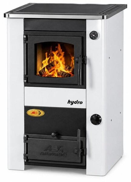 Krbová kamna na dřevo s výměníkem Concept 2 Mini a varnou plotnou - 17,1 kW - bílý