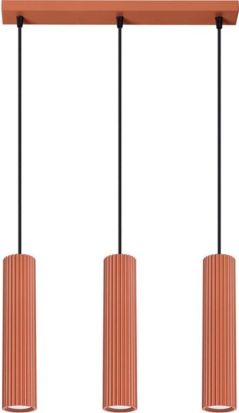 Sollux SL.1632 - Lustr na lanku KARBON 3xGU10/10W/230V oranžová