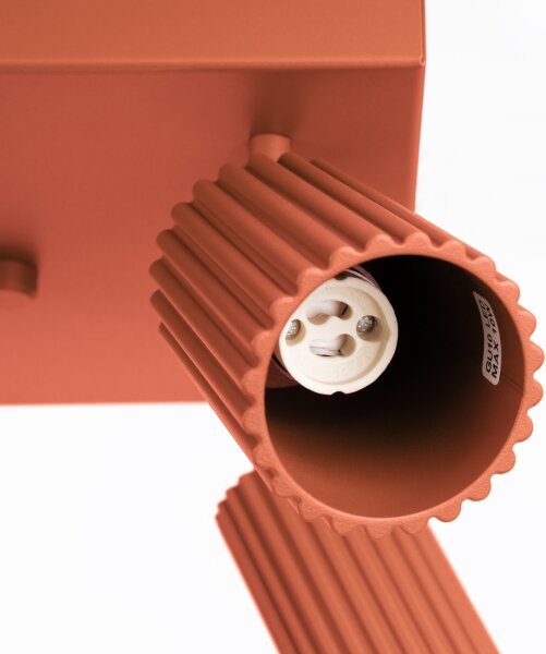 Sollux SL.1640 - Bodové svítidlo KARBON 4xGU10/10W/230V oranžová