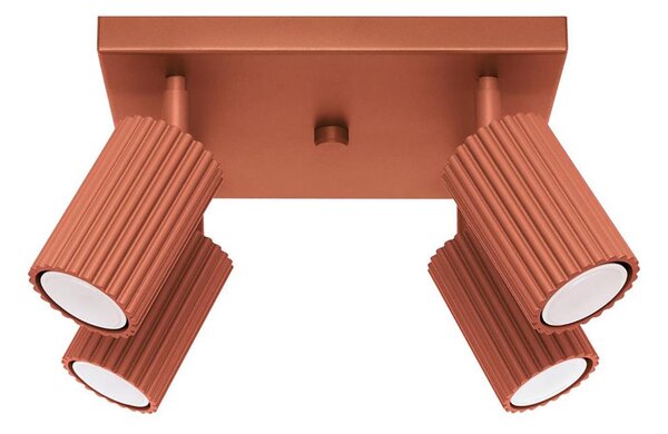Sollux SL.1640 - Bodové svítidlo KARBON 4xGU10/10W/230V oranžová