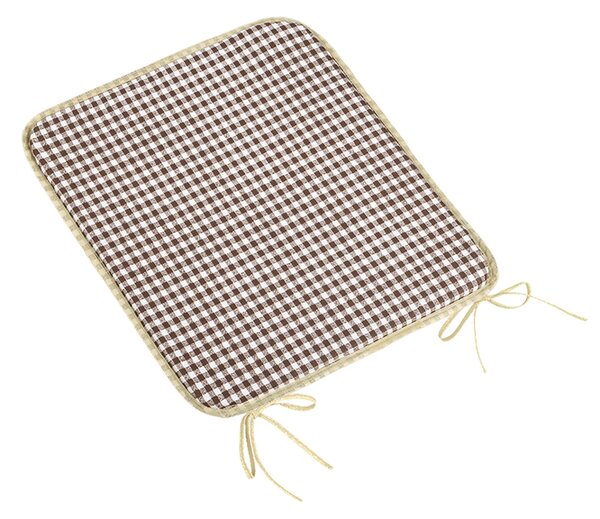 Bellatex Sedák BERTA hladký 40x40 cm hladký Kostička hnědá