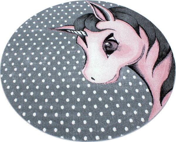 Ayyildiz koberce Dětský kusový koberec Kids 590 pink kruh - 160x160 (průměr) kruh cm