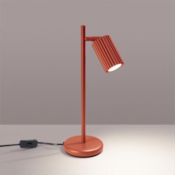 Sollux SL.1643 - Stolní lampa KARBON 1xGU10/10W/230V oranžová