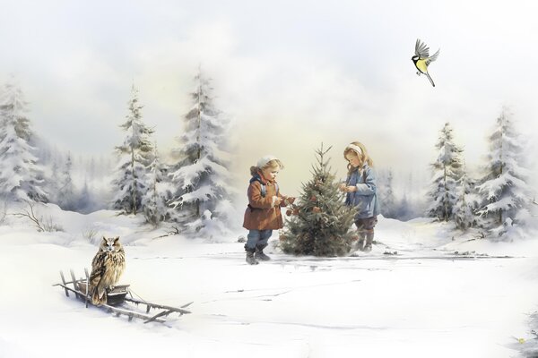 DARRÉ Perkálové bavlněné povlečení Vánoce v přírodě Velikost: 220 x 200 + 2 x 70 x 90