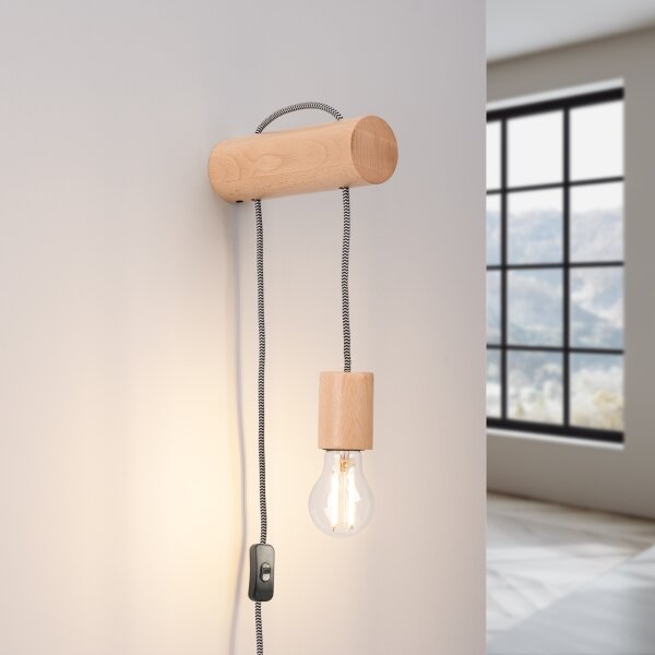 Sollux SL.1644 - Nástěnná lampa NIMBI 1xE27/15W/230V buk