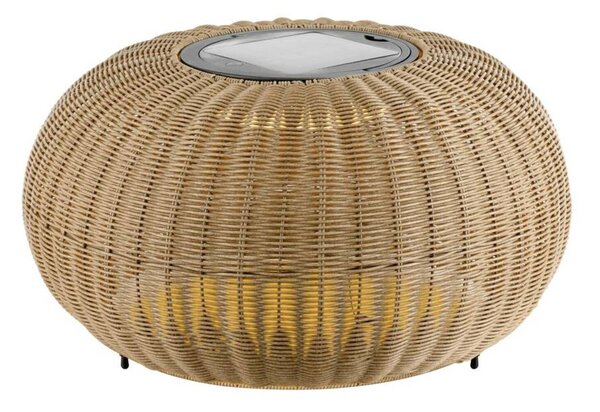 BIG WHITE SLV ADEGAN venkovní stojací lampa, plochá, solární, 2200 K, IP65, hnědá 1008389