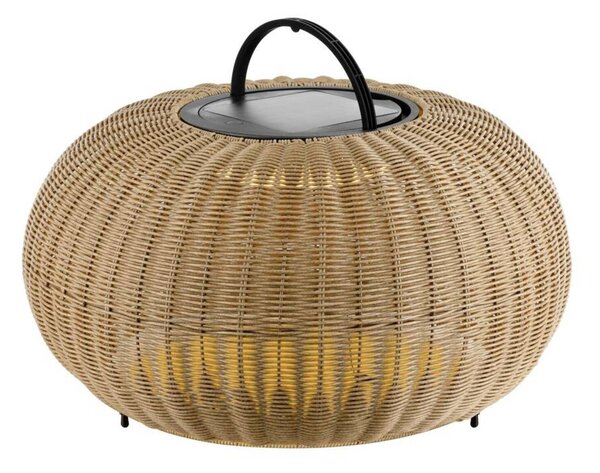 BIG WHITE SLV ADEGAN venkovní stojací lampa, plochá, solární, 2200 K, IP65, hnědá 1008389