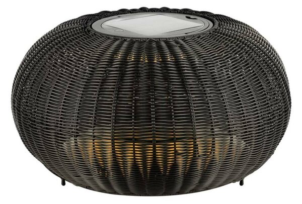 BIG WHITE SLV ADEGAN venkovní stojací lampa, plochá, solární, 2200 K, IP65, černá 1008388